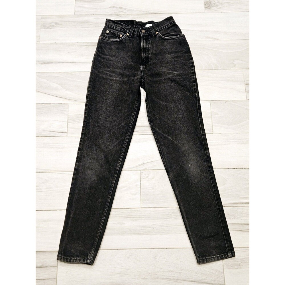 Vintage Levi's 512 Slim Tapered Leg Faded Black Jeans Womens 7 Medium USA MADE